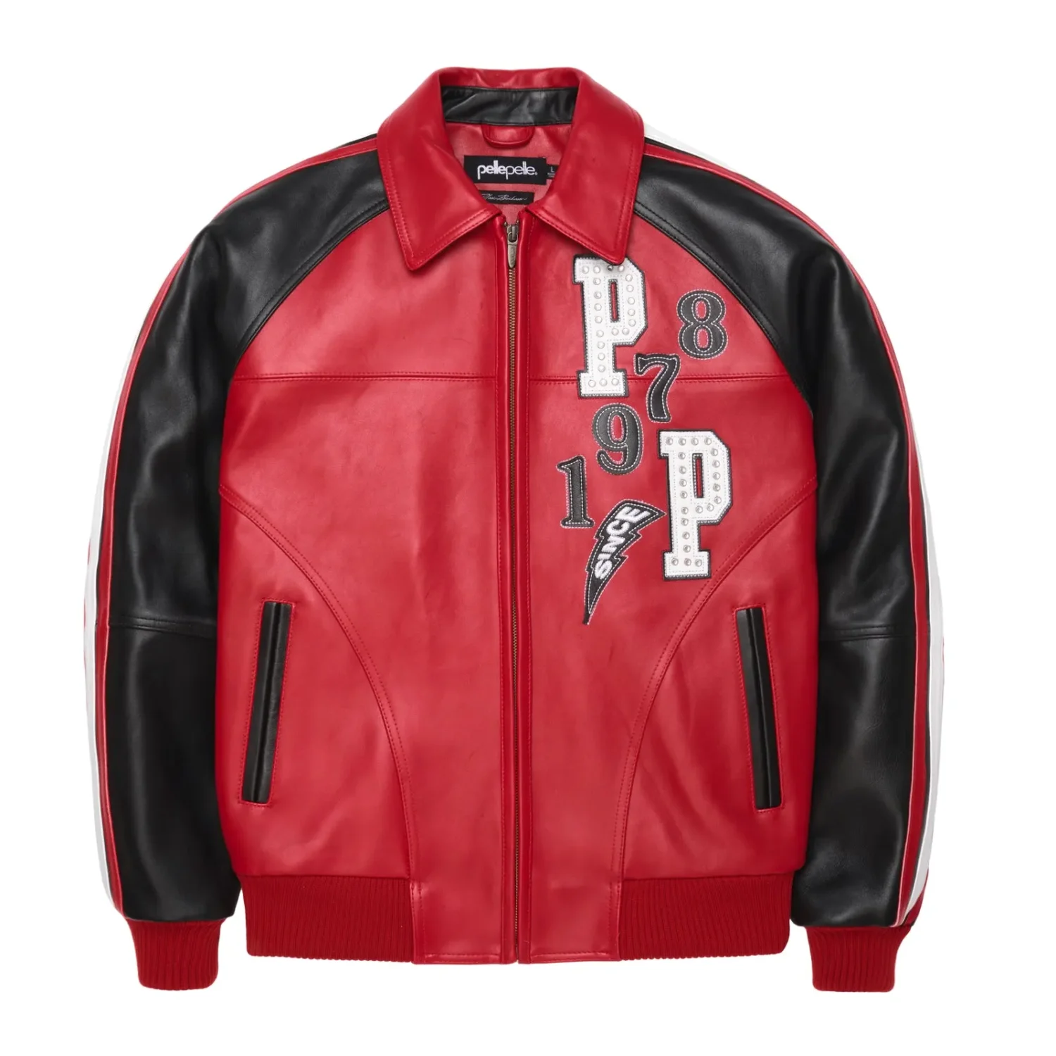 Fierce Edge Red Black Leather Jacket – Soda Club Edition by Pelle Pelle 1