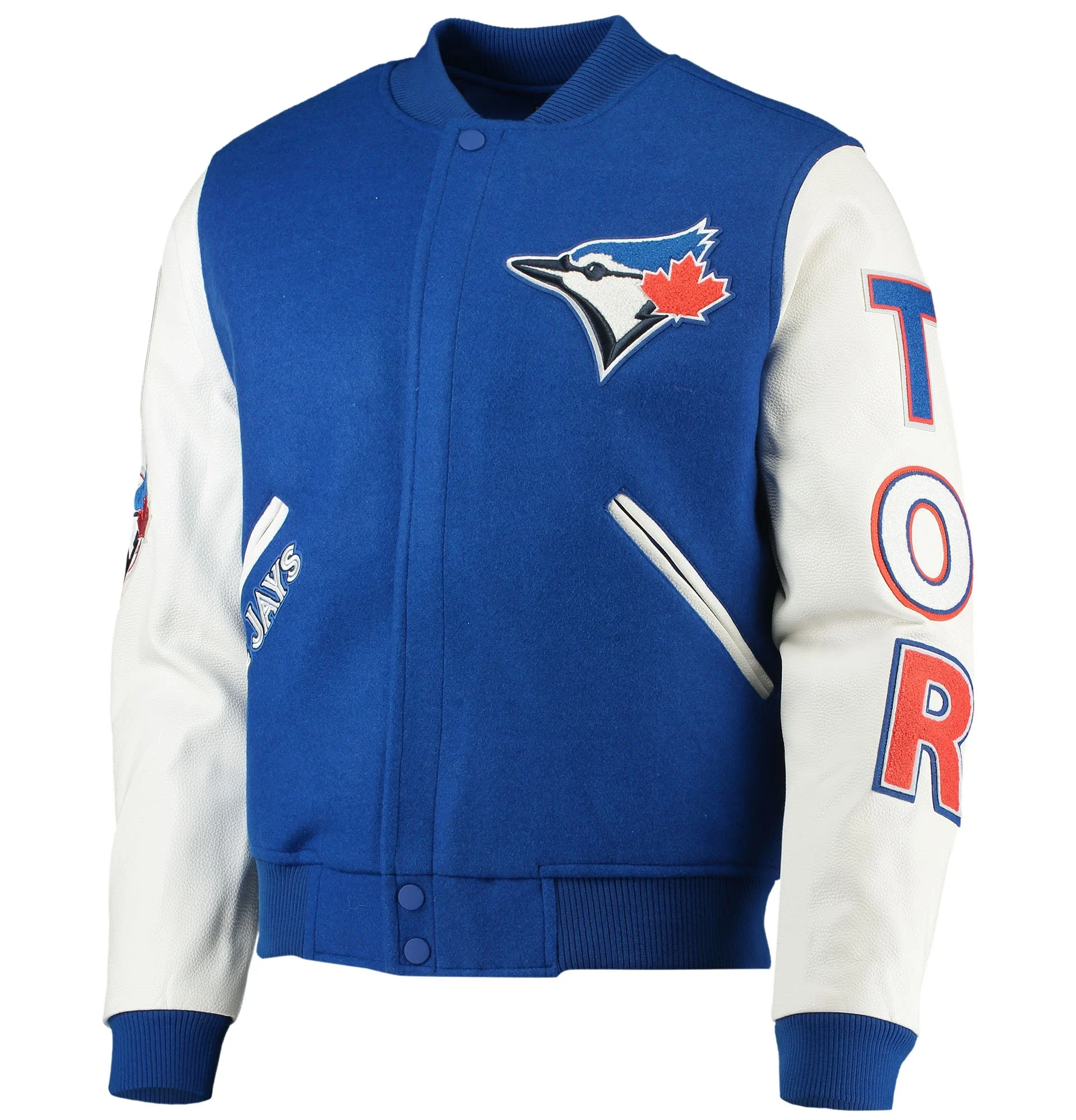 Toronto Blue Jays Pro Standard Wool Leather Varsity Jacket TeamJacketShop