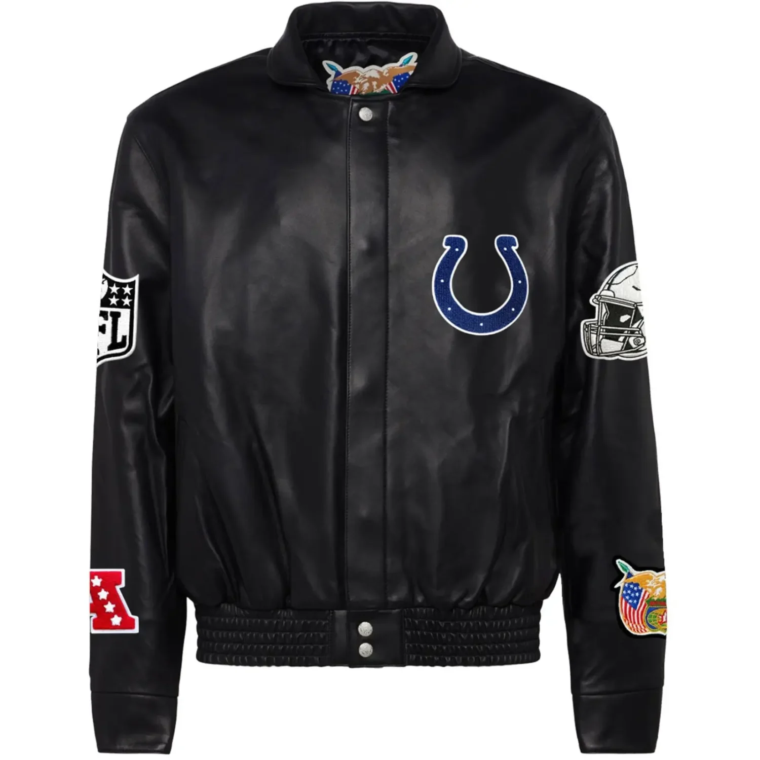 Indianapolis Colts Jeff Hamilton Leather Varsity Jacket TeamJacketShop