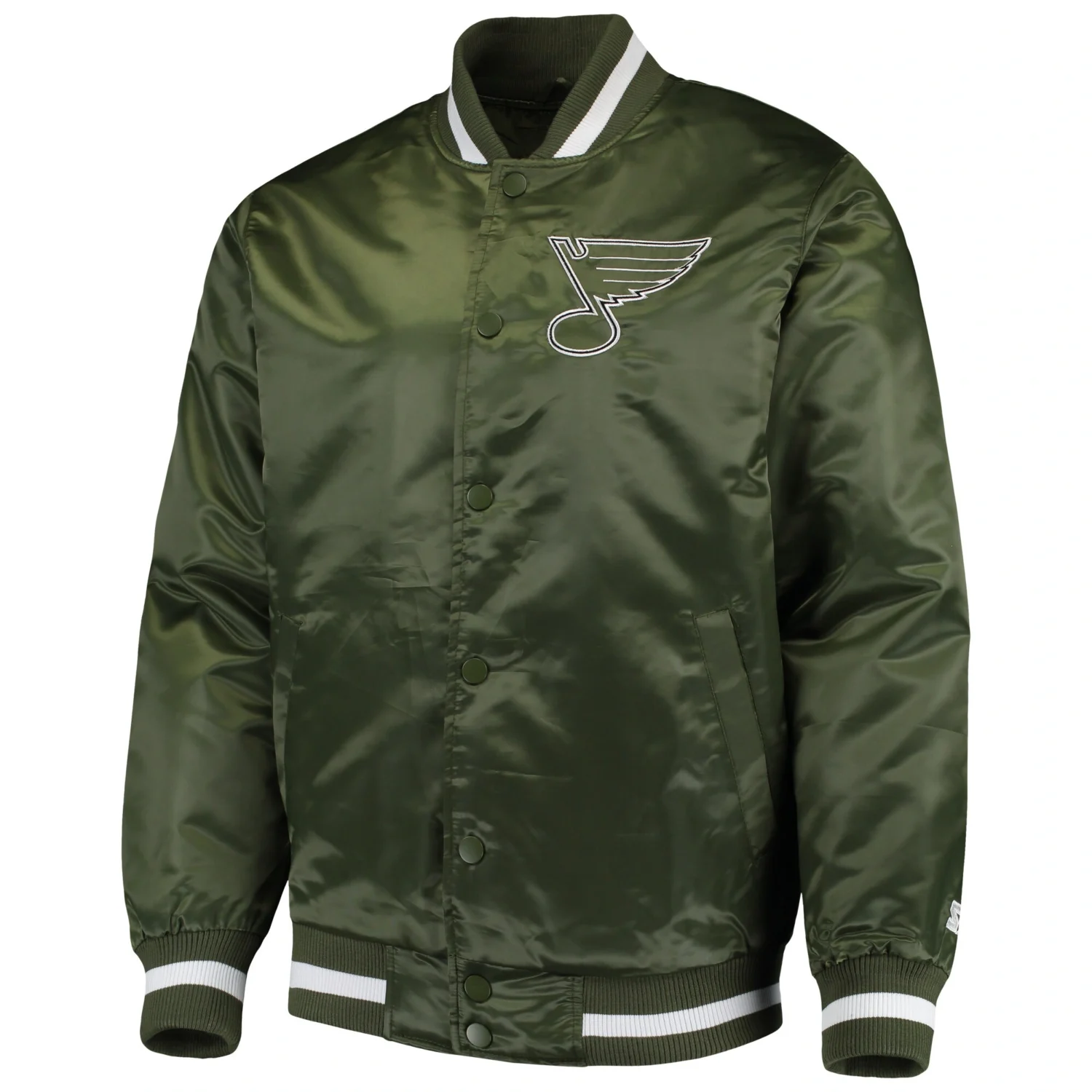 St.-Louis-Blues-Starter-Green-Satin-Varsity-Team Jacket (1)
