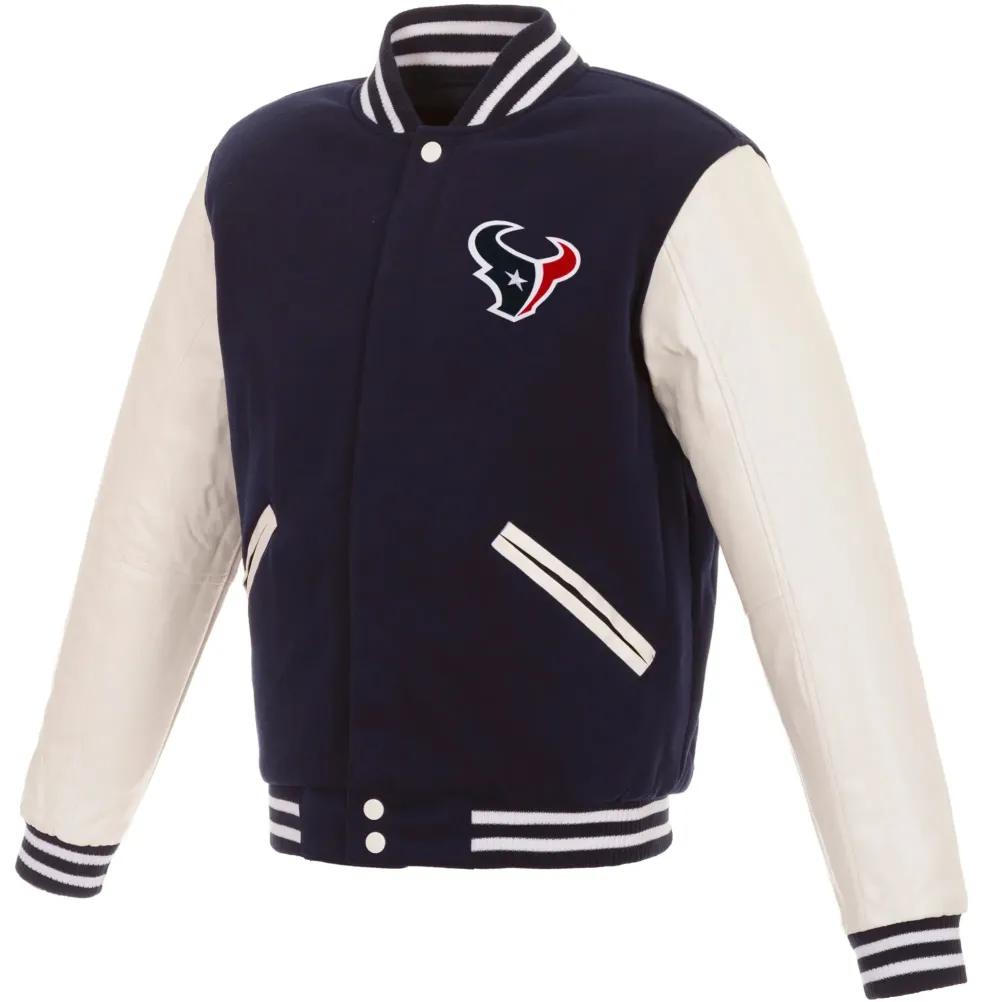 Houston Texans Team Players Wool Leather Varsity Jacket svj (2)