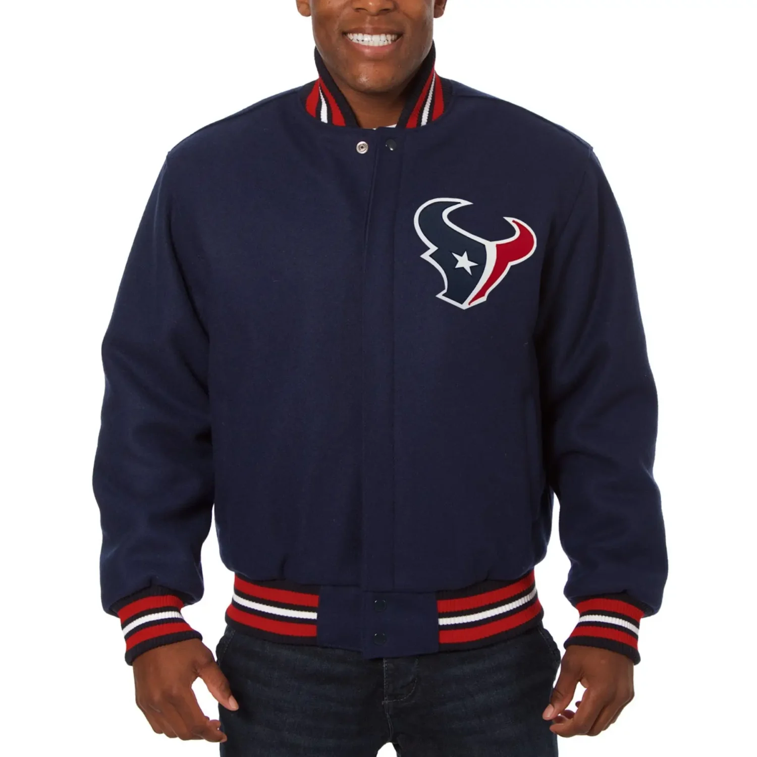Houston Texans Wool Varsity Navy Jacket svj (1)
