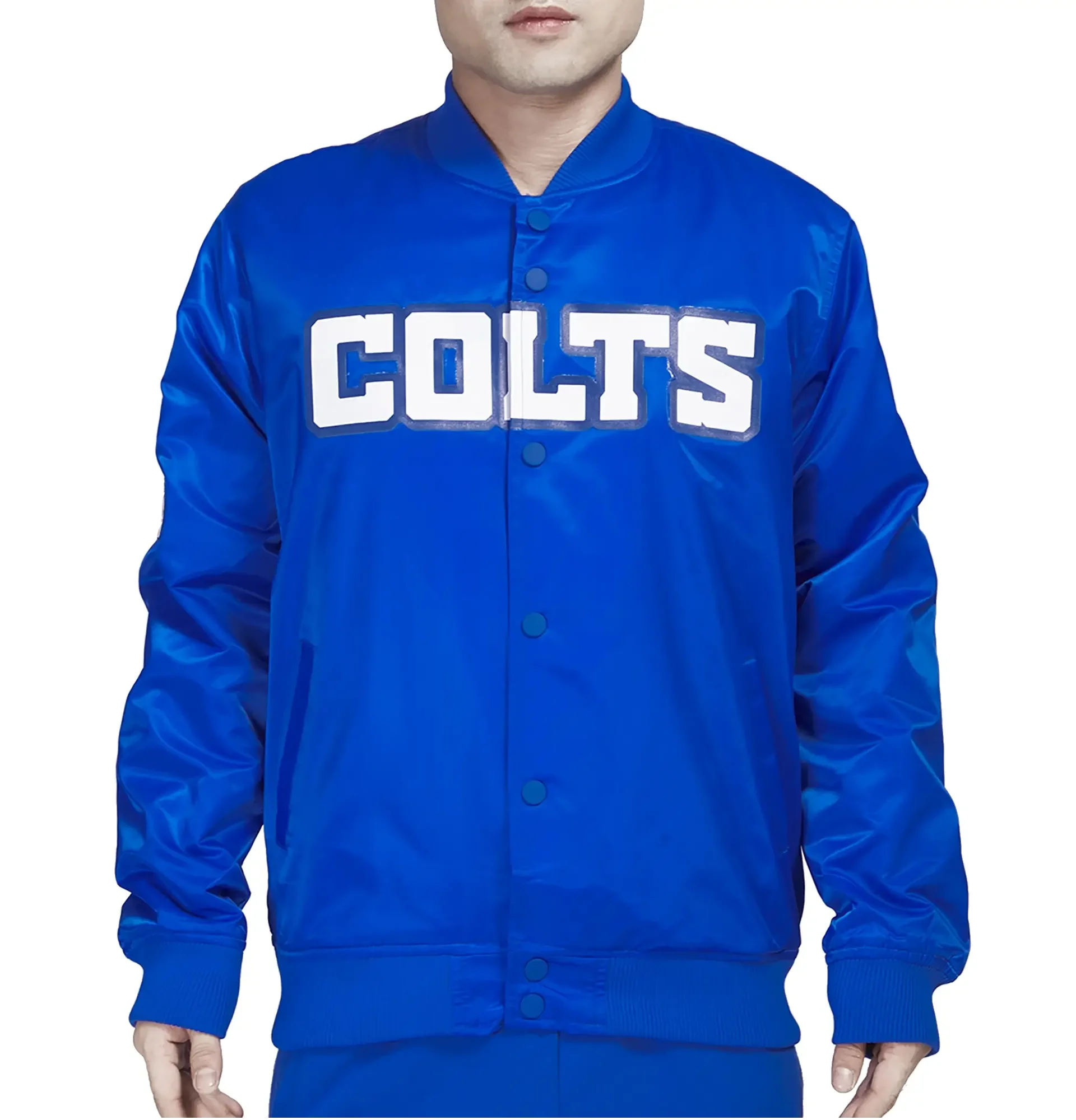 Indianapolis Colts Starter Satin Varsity Blue Jacket svj (2)