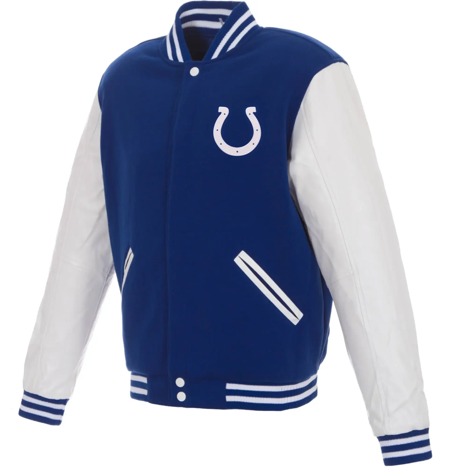 Indianapolis Colts Wool Faux Leather Varsity Jacket svj (2)