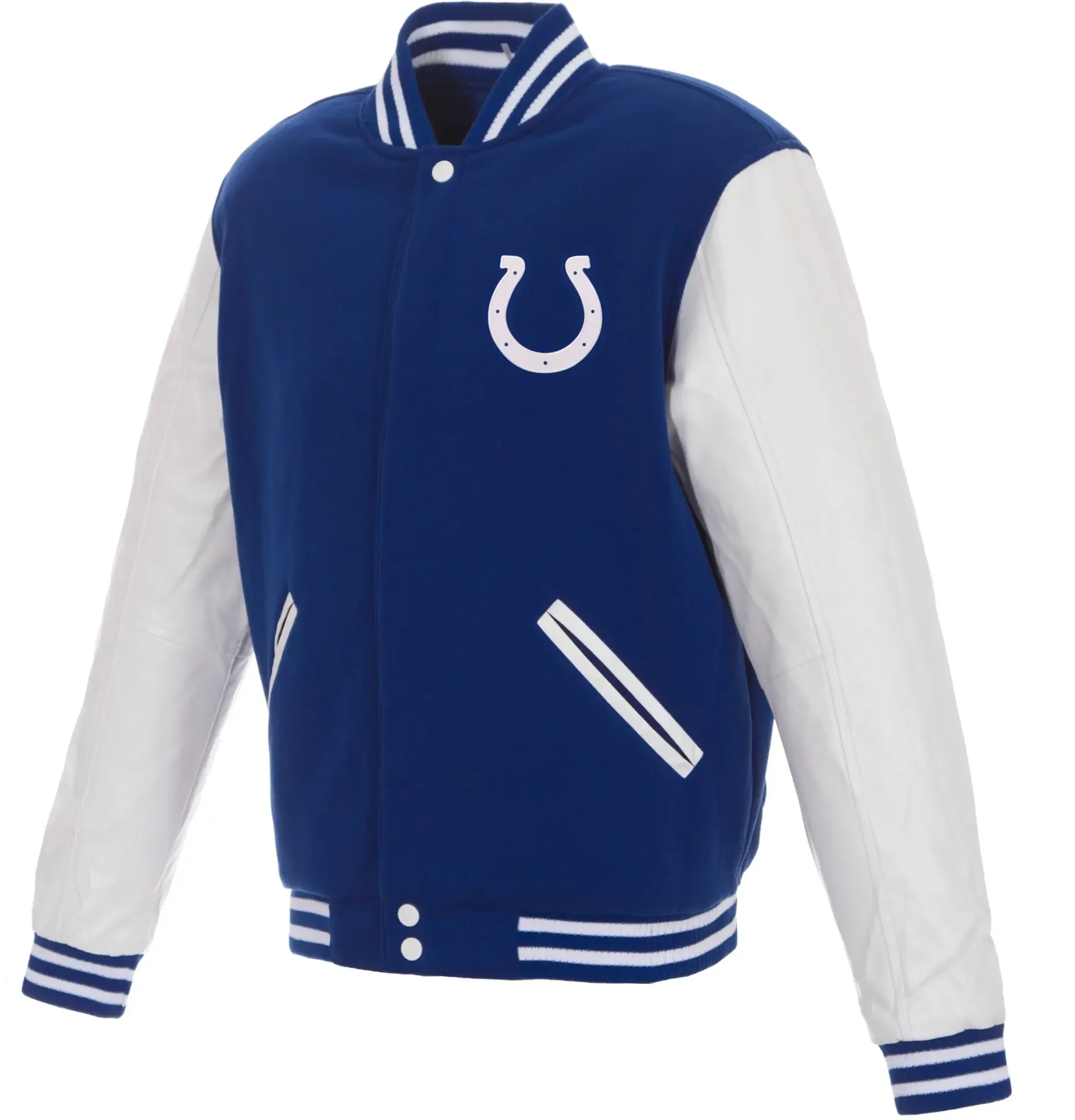 Indianapolis Colts Wool Faux Leather Varsity Jacket svj (2)