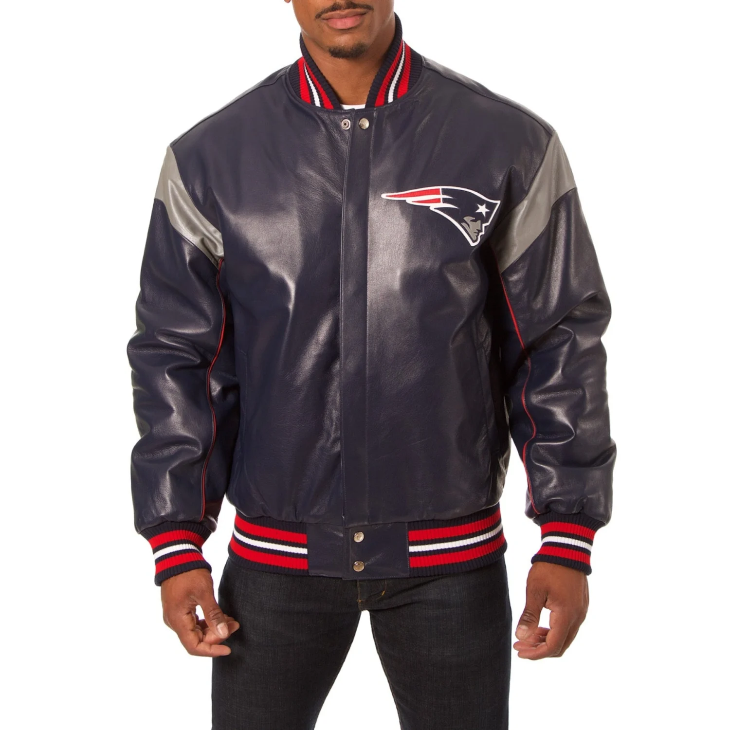 Kansas City Chiefs Real Leather Varsity Jacket Navy svj (2)