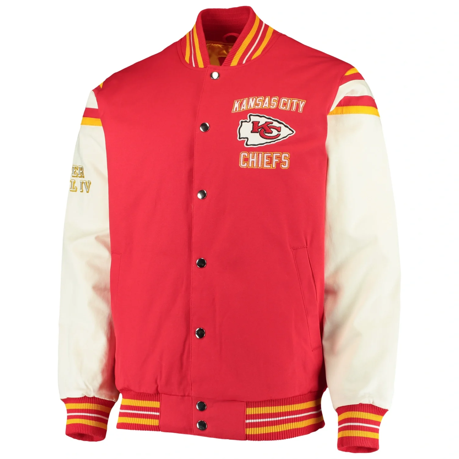 Kansas City Chiefs Victory Formation Commemorative Full Snap Varsity Jacket svj (2)