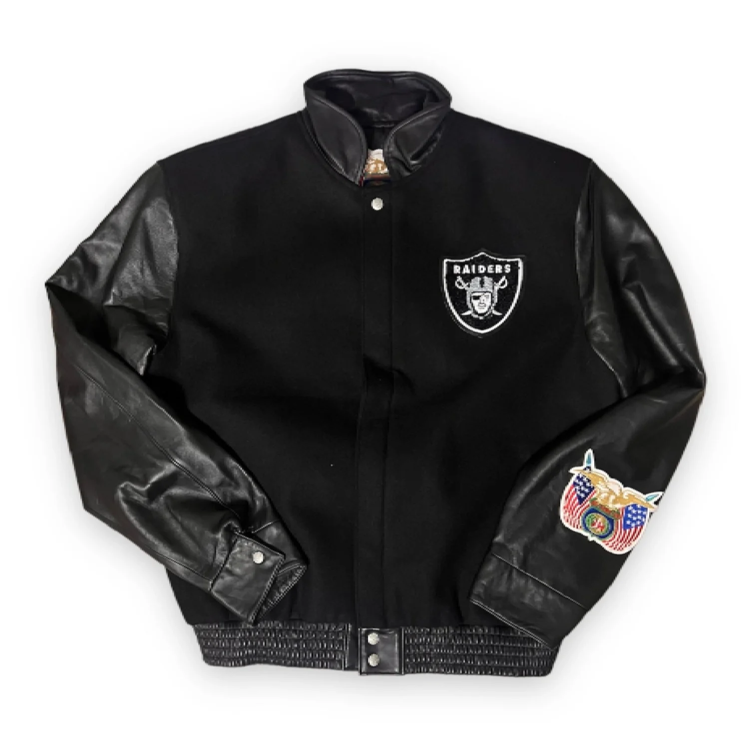 Las Vegas Raiders Jeff Hamilton Wool Leather Varsity Jacket svj (2)